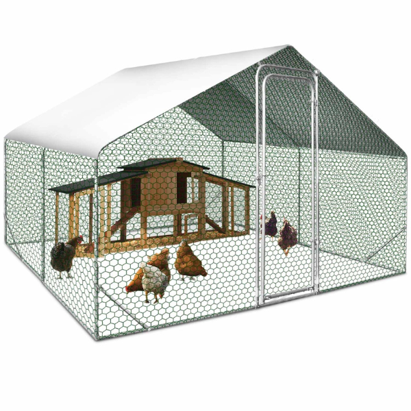 9 Sq Ft Chicken Coop Run 9x9 Ft Galvanized Steel Wire Mesh Enclosure