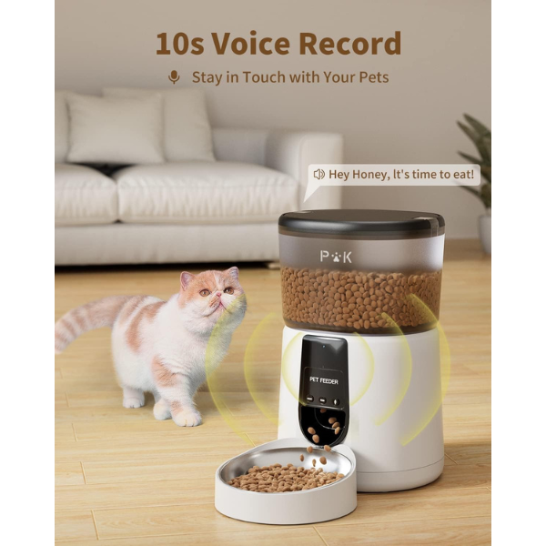 Smart Automatic Cat Food Dispenser Connected WiFi Cat Feeder for Portion Control