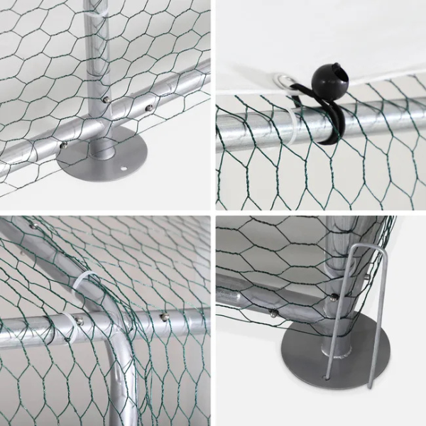 12 sq ft Chicken Coop Run 4x3 ft Galvanized Steel Wire Mesh Poultry Pen Enclosure