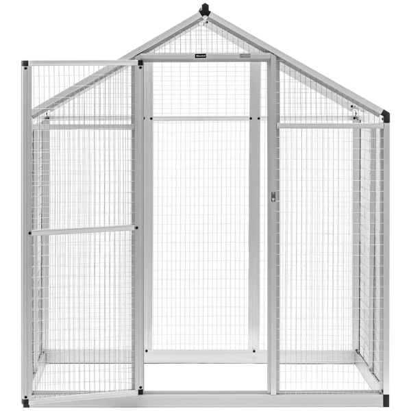 XXL Aluminum Aviary Cage 48 x 70 x 77 Inches with 63 x 24 Inch Door