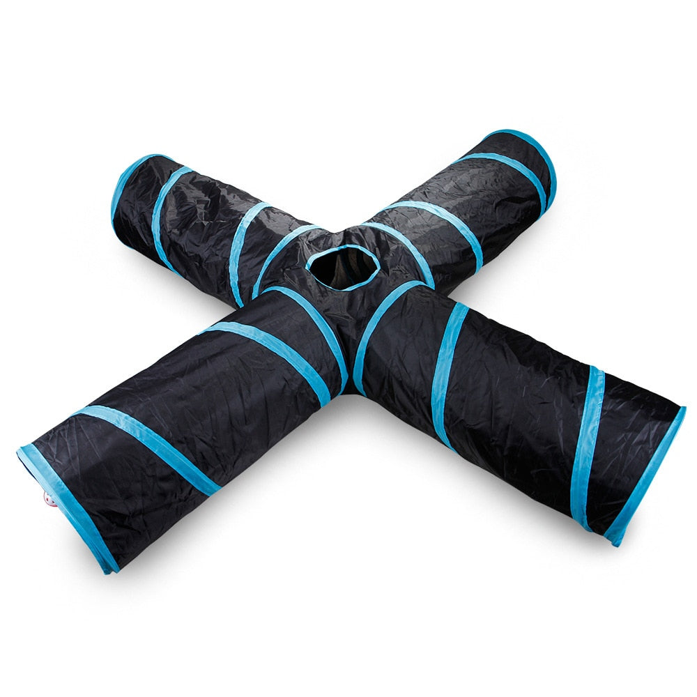 Cat Tunnel Interactive Play Toy Pet Hideaway for Cats Kitten