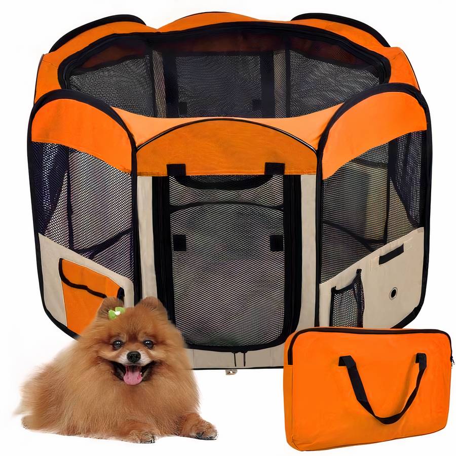 Foldable Octagon Dog Tent Portable Pet Shelter Outdoor Indoor Crate Canopy