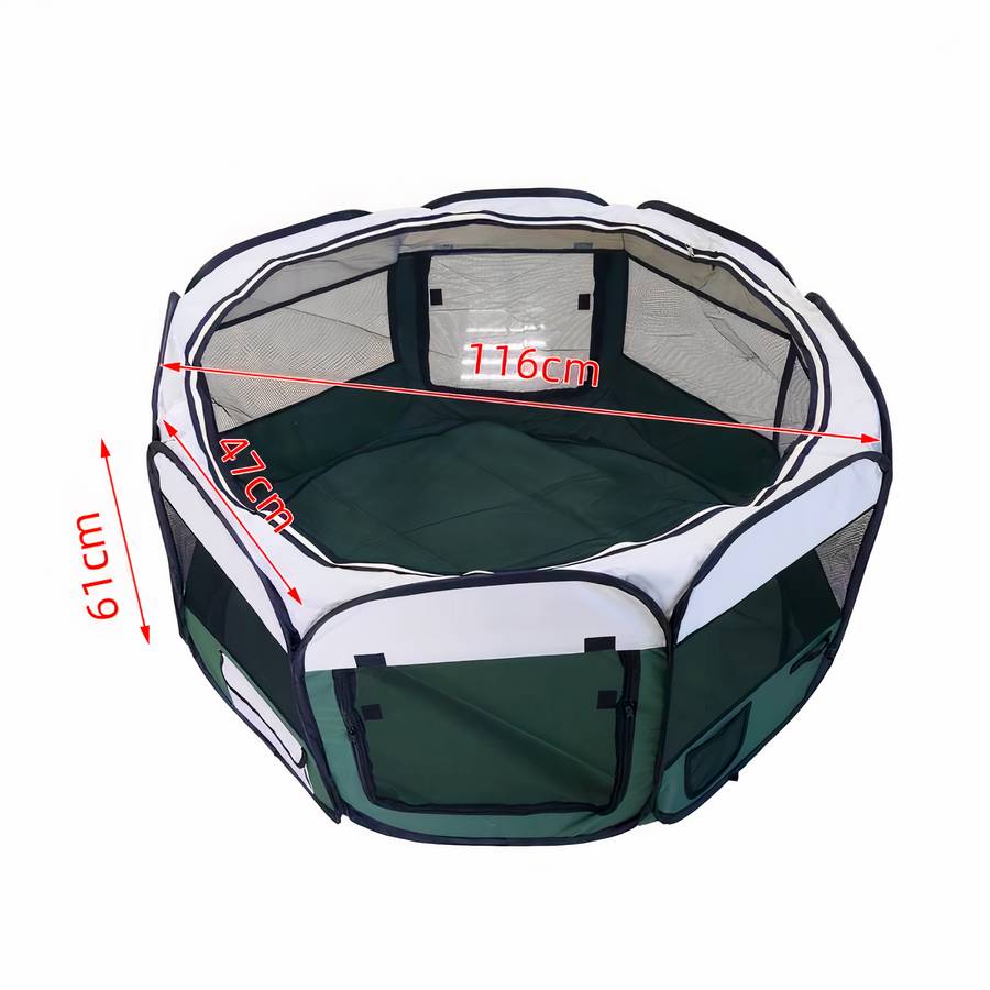 Foldable Octagon Dog Tent Portable Pet Shelter Outdoor Indoor Crate Canopy
