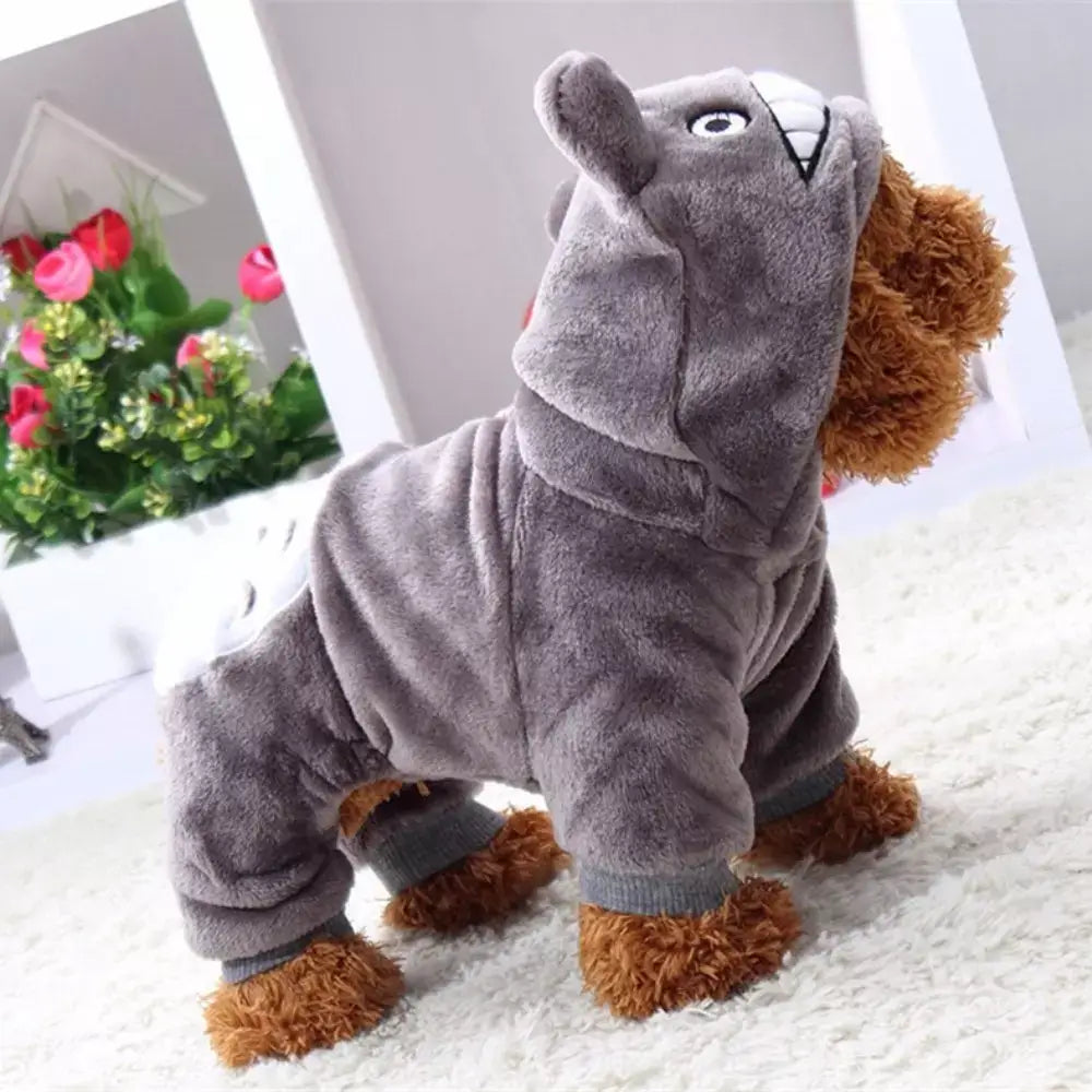 Fleece Cat Costume Cozy Pet Outfit Warm Cat Clothes