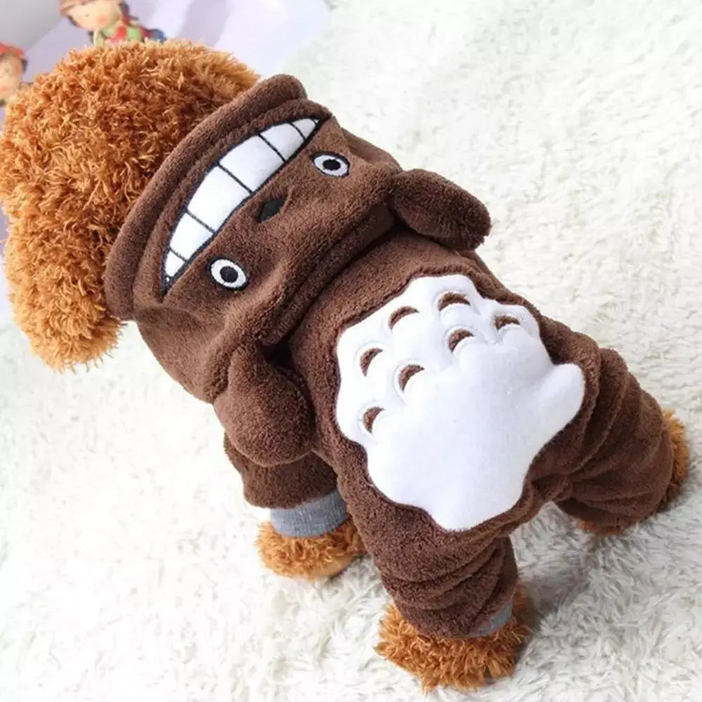 Fleece Cat Costume Cozy Pet Outfit Warm Cat Clothes