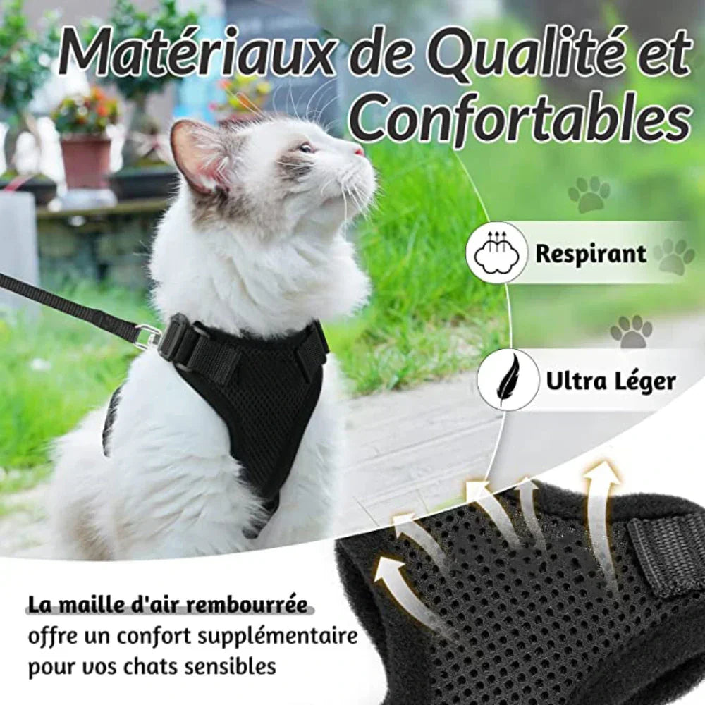 Cat Escape Proof Harness Adjustable Pet Safety Vest