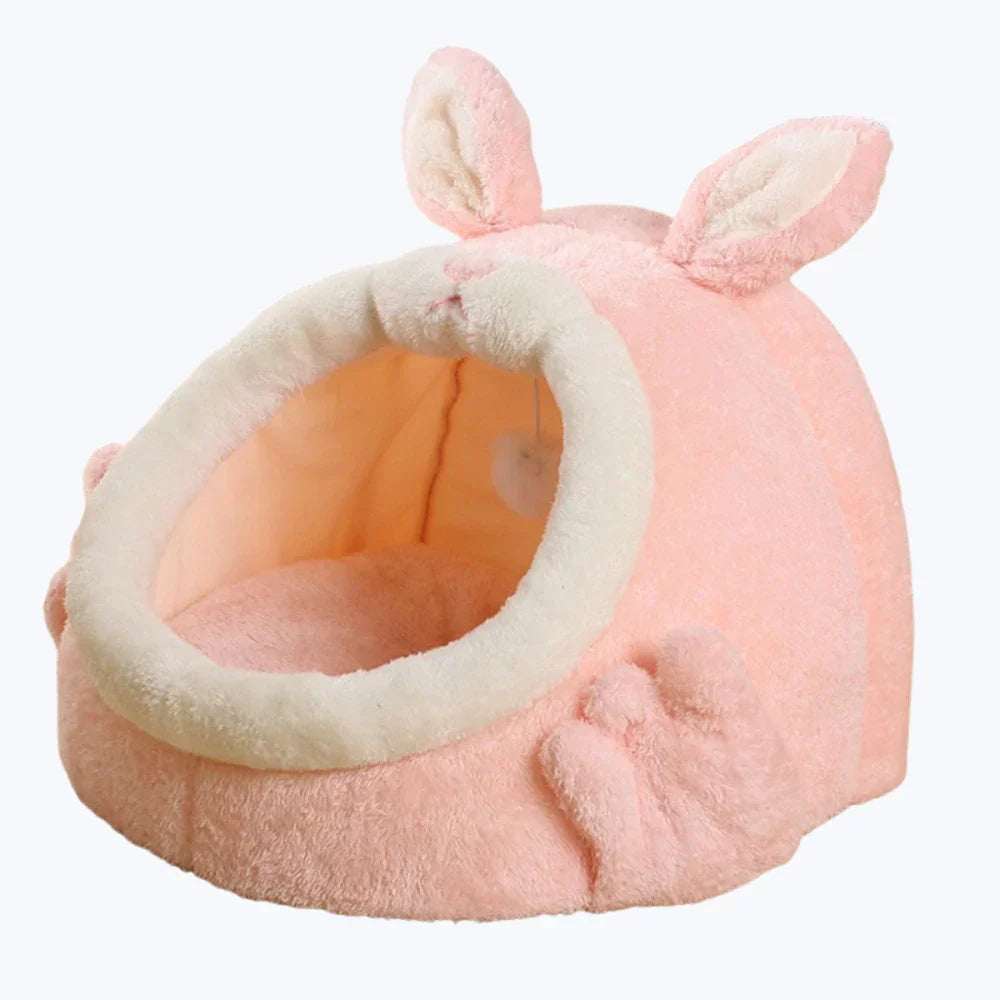 Rabbit Shaped Cat Bed Cozy Pet Sleeping Spot for Cats