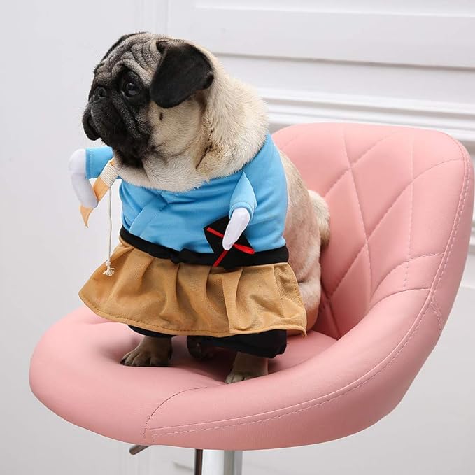 Samurai Costume for Cats and Dogs Pet Outfit Japanese Warrior Pet Clothes