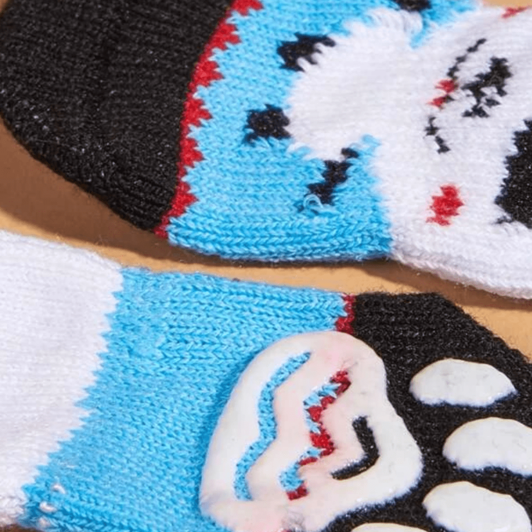 Dog Socks Panda Pattern Cute Non Slip Pet Booties