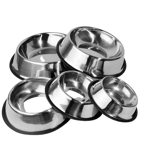 Stainless Steel Dog Bowl Pet Food Water Dish Durable Non Slip Pet Bowl