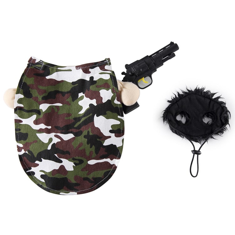 Military Costume for Cats and Dogs Pet Camouflage Outfit