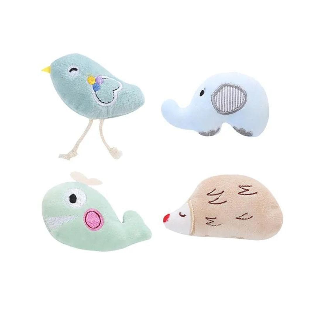 Mini Plush Cat Toys Soft Interactive Pet Stuffed Animals