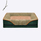 Elegant Green and Beige Dog Sofa Comfortable Pet Couch