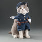 Police Officer Cat Costume Pet Halloween Outfit for Cats