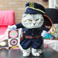 Police Officer Cat Costume Pet Halloween Outfit for Cats