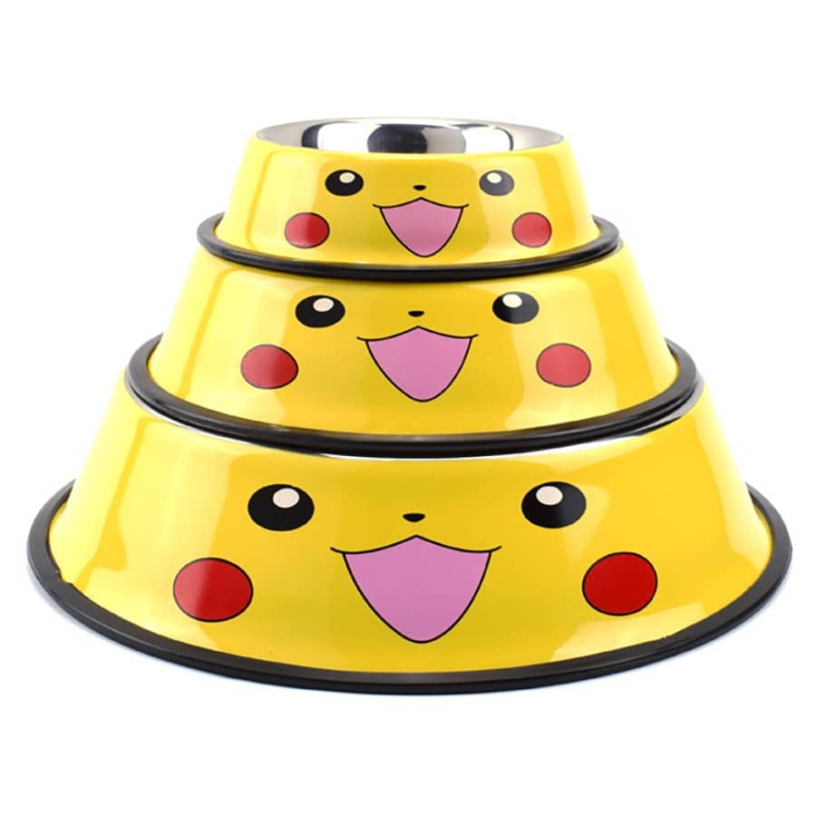 Pikachu Pet Bowl Dog Cat Food Dish