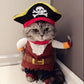 Funny Pirate Cat Costume for Cats and Kittens Halloween Dress Up