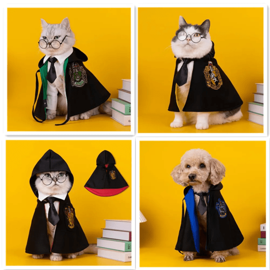 Harry Potter Cape Costume for Cats and Dogs Magical Pet Apparel