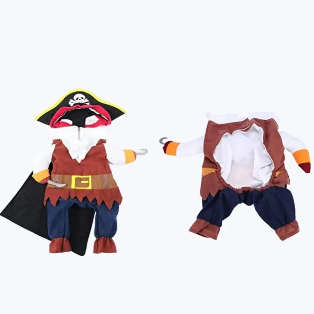 Funny Pirate Cat Costume for Cats and Kittens Halloween Dress Up