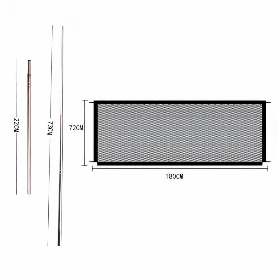 Dog Mesh Barrier Gate Pet Safety Fence for Cars and Homes