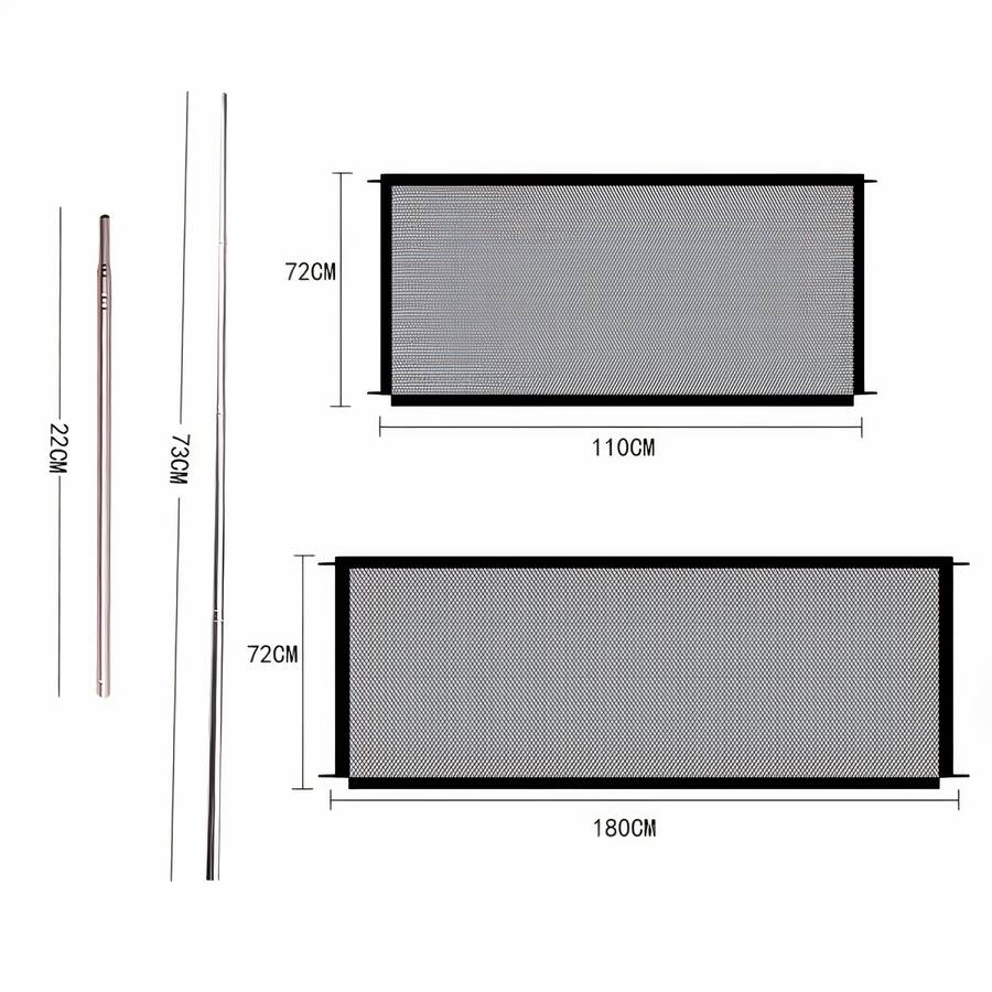 Dog Mesh Barrier Gate Pet Safety Fence for Cars and Homes