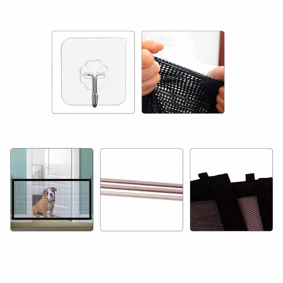 Dog Mesh Barrier Gate Pet Safety Fence for Cars and Homes