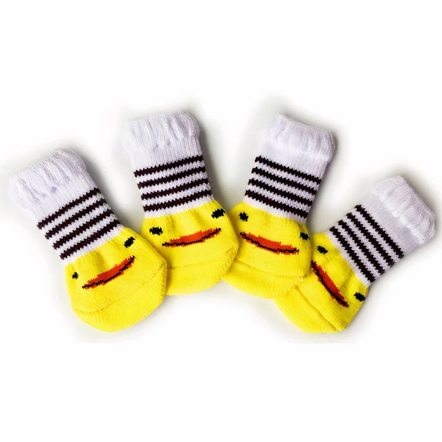 Thick Warm Colorful Dog Slippers Cozy Pet Paw Socks