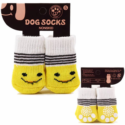 Multicolor Warm Cotton Dog Booties Cozy Paw Protectors for Small Medium Dogs