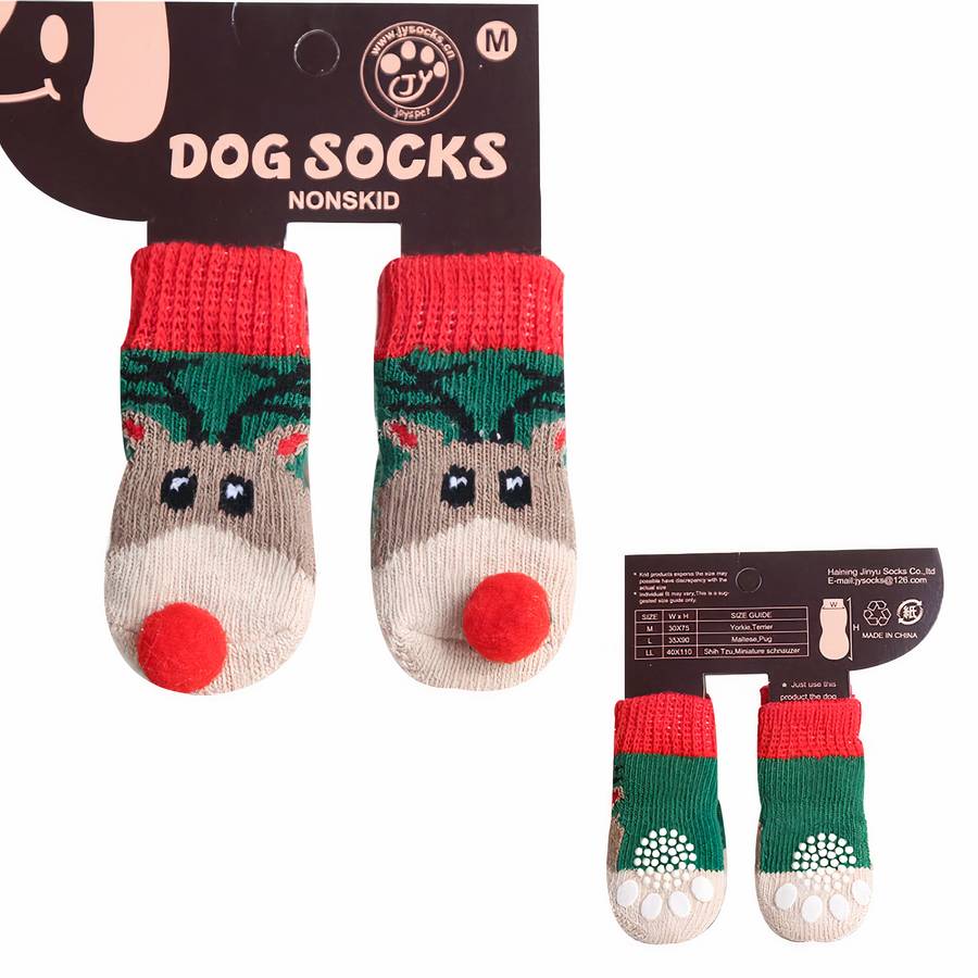 Multicolor Cotton Dog Booties Soft Non Slip Pet Shoes