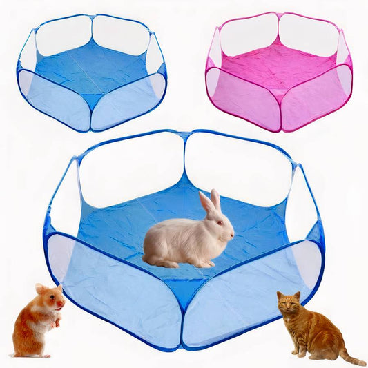 Foldable Dog Playpen Portable Pet Gate Fence Barrier