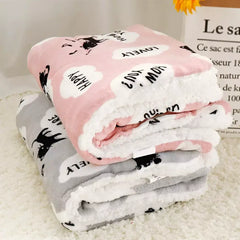 Cat Blanket Soft Cozy Pet Bed Cover
