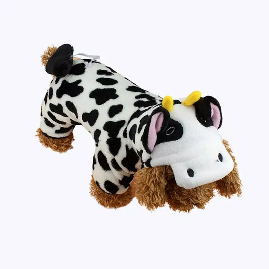 Cow Print Cat Onesie Costume with Hood Animal Pajamas for Kids and Adults
