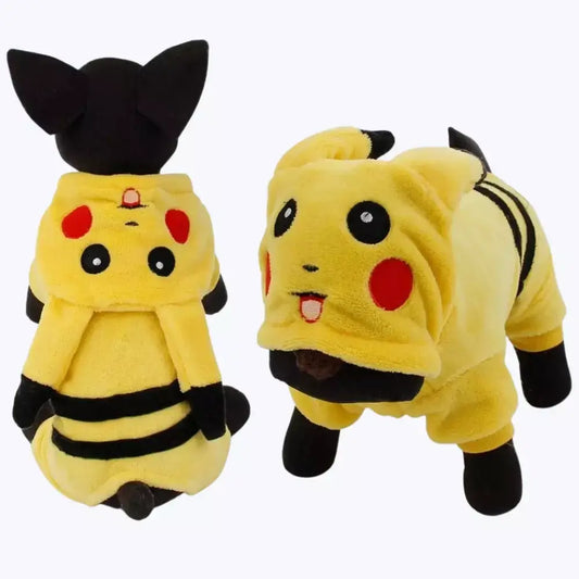 Pikachu Cat Costume Cute Pokemon Pet Outfit for Cats