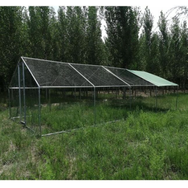 Chicken Run Coop - 344 Sq Ft 8x4x9 ft Galvanized Steel Wire Mesh 1.5 Inch Mesh Size