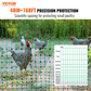 Electric Fence Netting Kit 1.21 x 51.2 m - PE Mesh Fence with Posts and Double-Pointed Stakes - Portable Utility Mesh for Chickens