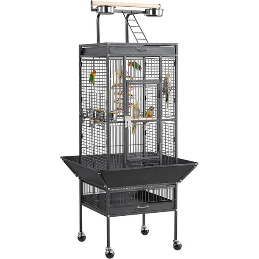 Bird Cage Aviary - 18in L x 14in W x 39in H Large Bird Enclosure