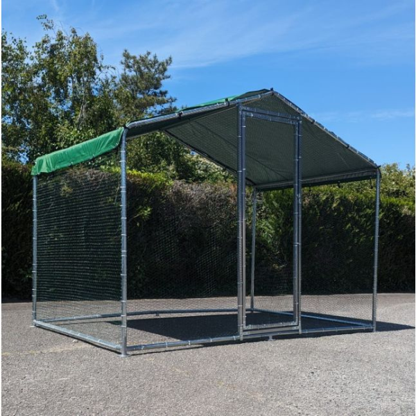 Chicken Coop Run - 6 Sq Ft 38mm Wire Mesh 2x3x7.4 ft Galvanized Steel