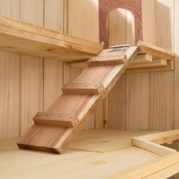 Wooden Small Animal Cage with Openable Wire Mesh Roof for Rodents