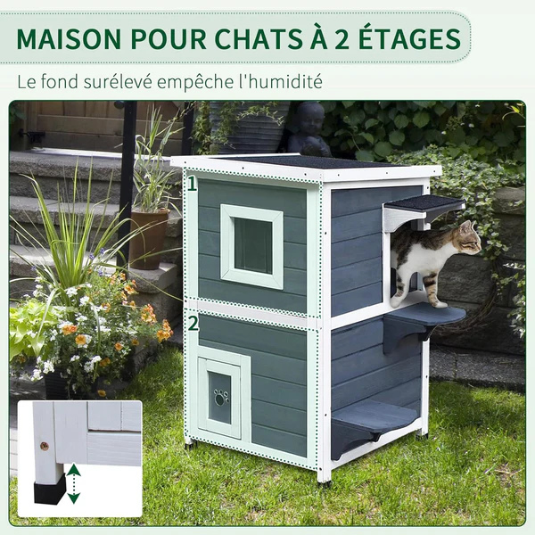 Weatherproof Outdoor Cat House Durable Shelter for Cats