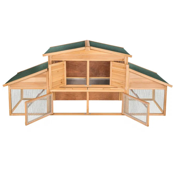 Hamster Cage Small Rodents Wooden Hutch 89 x 30 x 37.6 Inch