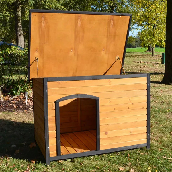 Outdoor Large Dog House Pine Wood with Roof Vent 89x31x32 Inches