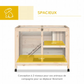 2-Level Rabbit Hutch on Wheels with Hideaway and Removable Waste Tray