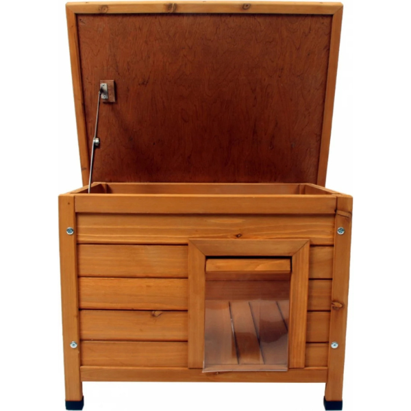 Wooden Cat House Indoor Outdoor Pet Shelter for Cats