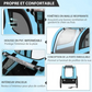 Foldable Dog Bike Trailer Oxford Canvas Pet Carrier Stroller with Flag 8 Reflectors Max Load 88 lbs