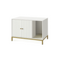 White Cat Litter Box Enclosed Cat Toilet House Covered Litter Tray for Cats