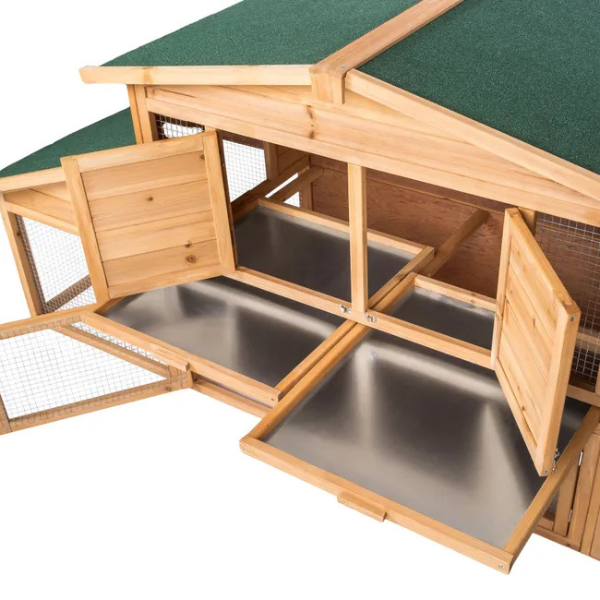 Hamster Cage Small Rodents Wooden Hutch 89 x 30 x 37.6 Inch