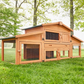 Outdoor Rabbit Hutch Cage 185x51x75cm Large Small Animal House for Pets