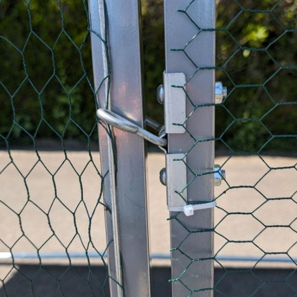Chicken Coop Run - 6 Sq Ft 38mm Wire Mesh 2x3x7.4 ft Galvanized Steel