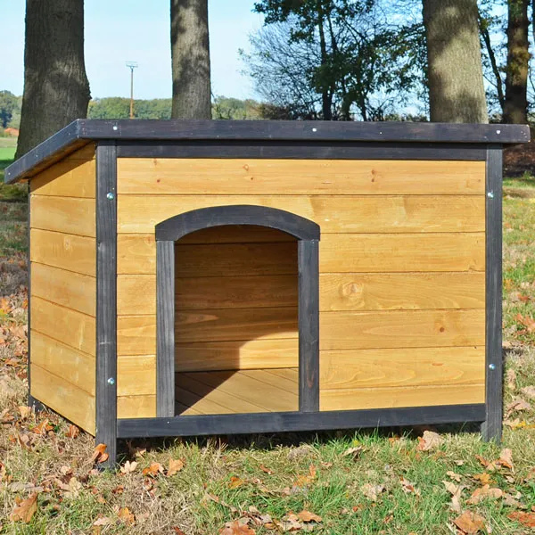 Outdoor Large Dog House Pine Wood with Roof Vent 89x31x32 Inches