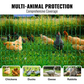Electric Fence Netting Kit 1.21 x 51.2 m - PE Mesh Fence with Posts and Double-Pointed Stakes - Portable Utility Mesh for Chickens